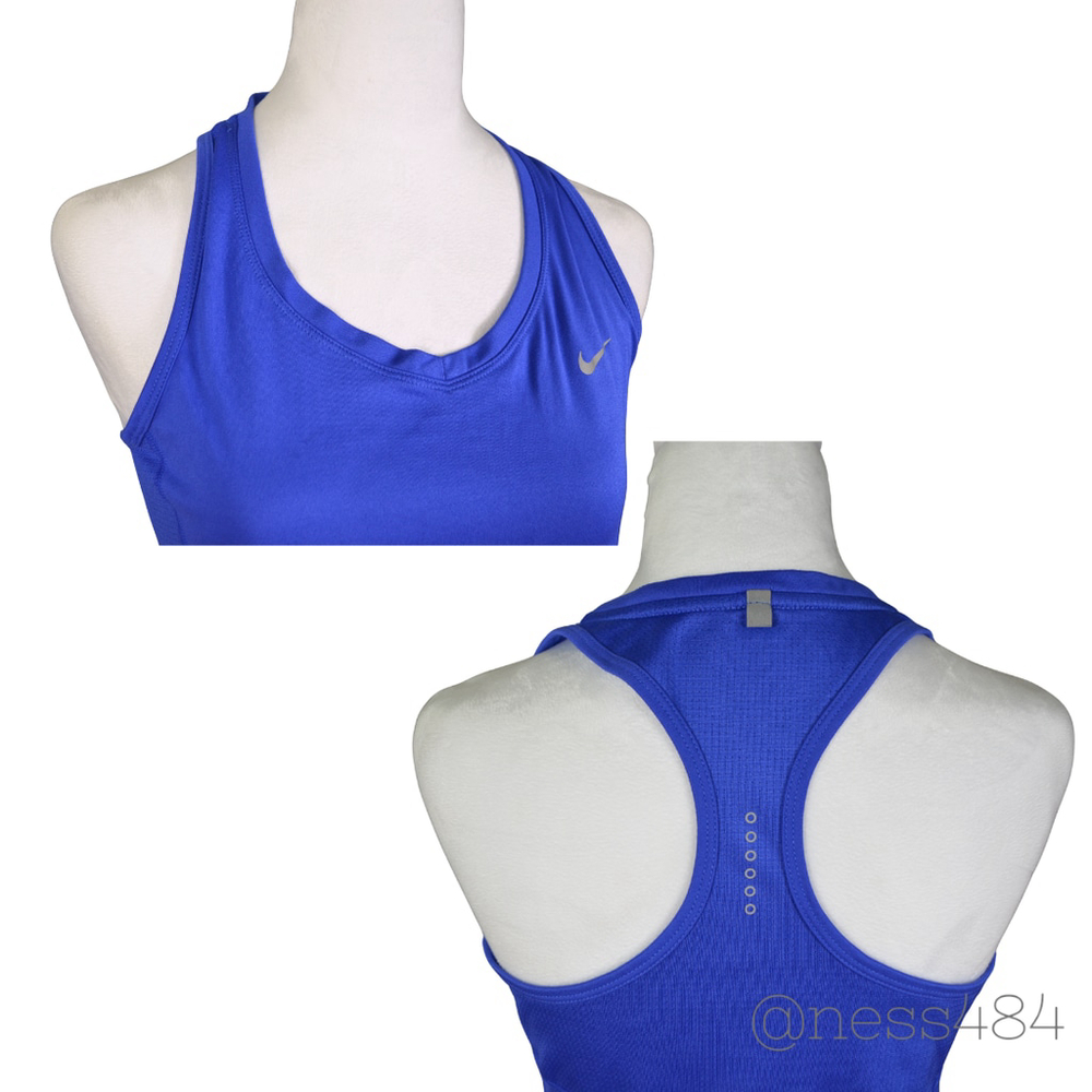 Nike Dri-FIT Women's Running Tank Top Blue Racerback Athletic Workout Size S‎ - Picture 3 of 4